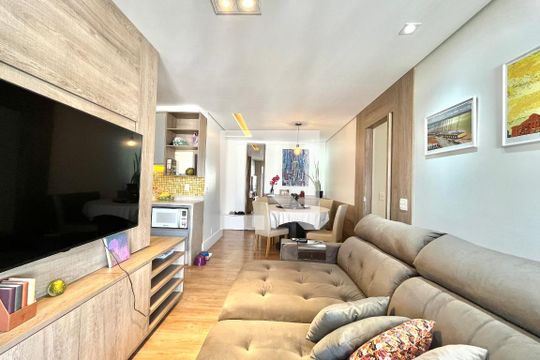 Sala de apartamento para alugar com 3 quartos, 97m² em Chácara Inglesa, São Paulo