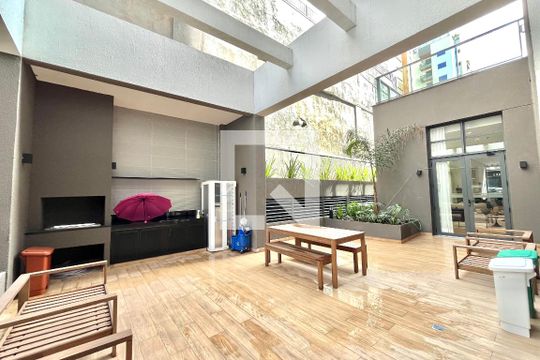 Área comum - Churrasqueira de kitnet/studio para alugar com 1 quarto, 26m² em Vila Clementino, São Paulo