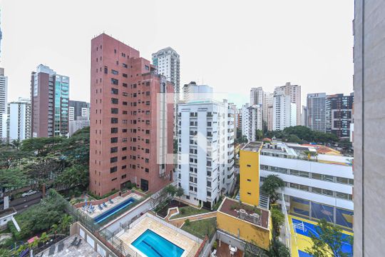 Vista do Varanda do Studio de kitnet/studio à venda com 1 quarto, 25m² em Campo Belo, São Paulo