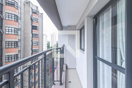 Varanda do Studio de kitnet/studio à venda com 1 quarto, 25m² em Campo Belo, São Paulo