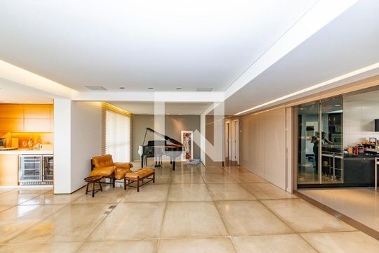 Sala de apartamento à venda com 4 quartos, 220m² em Vila Castela, Nova Lima