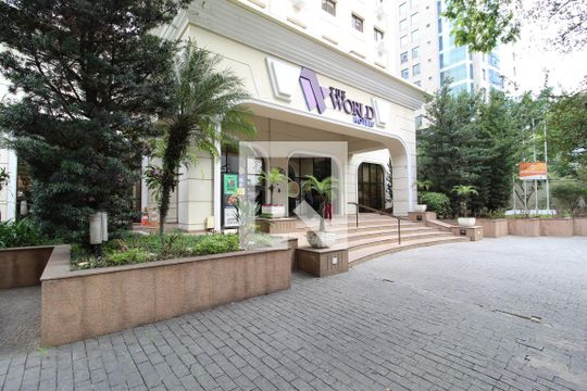 Fachada e Portaria de apartamento para alugar com 1 quarto, 35m² em Vila Olímpia, São Paulo