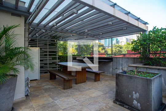 Área comum - Churrasqueira de kitnet/studio para alugar com 1 quarto, 29m² em Bela Vista, São Paulo