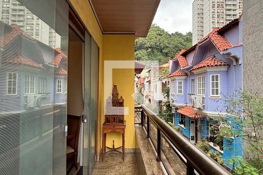 Varanda do quarto de apartamento para alugar com 1 quarto, 30m² em Copacabana, Rio de Janeiro