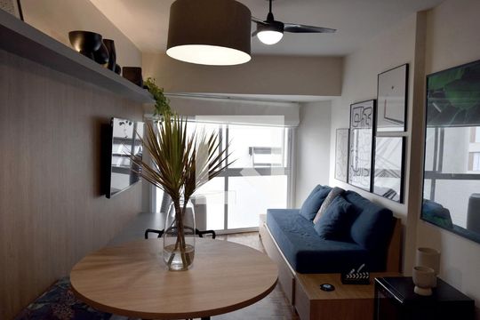 Sala de apartamento para alugar com 1 quarto, 50m² em Cerqueira César, São Paulo
