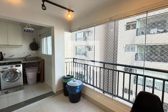 Varanda de apartamento à venda com 3 quartos, 97m² em Vila Scarpelli, Santo André