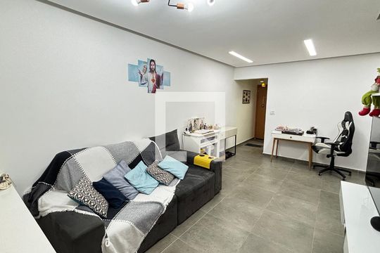 Sala de apartamento à venda com 3 quartos, 97m² em Vila Scarpelli, Santo André