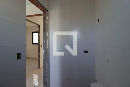 Banheiro da Suíte de apartamento à venda com 2 quartos, 55m² em Utinga, Santo André