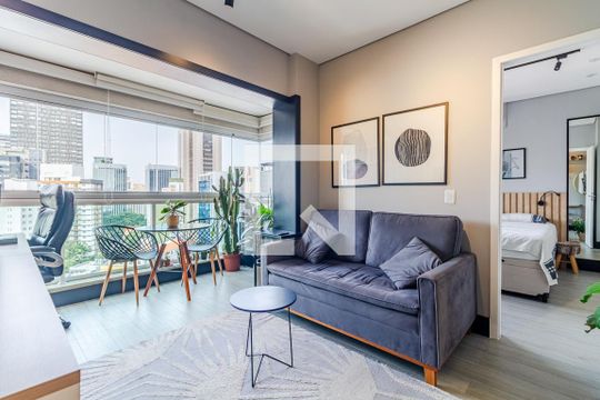 Sala de apartamento à venda com 1 quarto, 40m² em Pinheiros, São Paulo