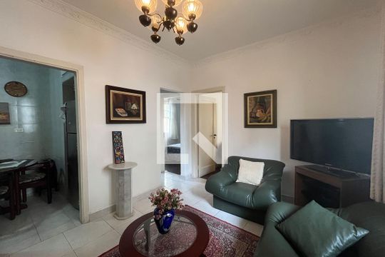 Sala de apartamento para alugar com 2 quartos, 80m² em Embaré, Santos