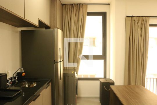 Cozinha de kitnet/studio para alugar com 1 quarto, 26m² em Perdizes, São Paulo