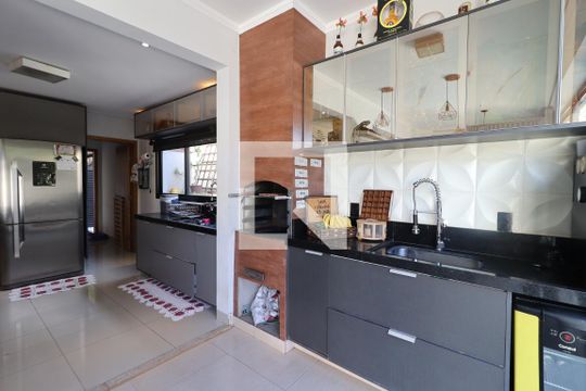 Cozinha  de casa de condomínio para alugar com 3 quartos, 197m² em Condomínio Buona Vita Ribeirão, Ribeirão Preto