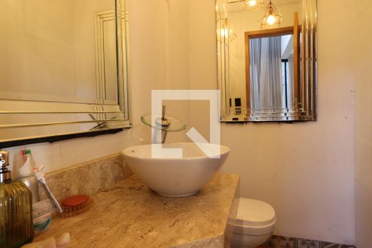 Lavabo da Sala de casa de condomínio para alugar com 3 quartos, 197m² em Condomínio Buona Vita Ribeirão, Ribeirão Preto