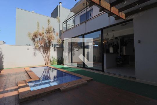 Área comum - Piscina de casa de condomínio para alugar com 3 quartos, 197m² em Condomínio Buona Vita Ribeirão, Ribeirão Preto
