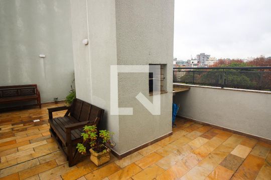 Área comum - Churrasqueira de apartamento à venda com 3 quartos, 73m² em Menino Deus, Porto Alegre