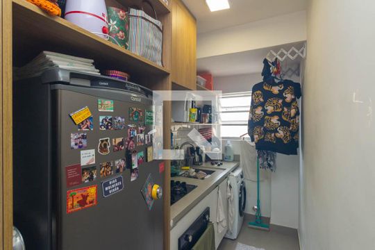 Cozinha de kitnet/studio para alugar com 1 quarto, 45m² em Vila Buarque, São Paulo