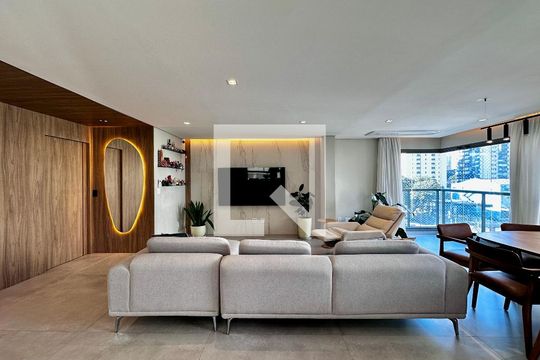 Sala de apartamento à venda com 3 quartos, 141m² em Brooklin, São Paulo