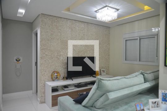 Sala de apartamento à venda com 2 quartos, 75m² em Vila Apiai, Santo André