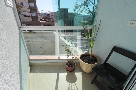 Varanda da Suíte de casa à venda com 3 quartos, 90m² em Parque Oratório, Santo André