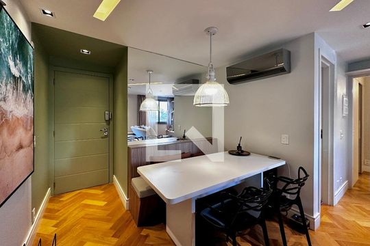 Sala de apartamento à venda com 1 quarto, 56m² em Cidade Monções, São Paulo