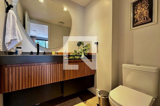Lavabo de apartamento à venda com 1 quarto, 56m² em Cidade Monções, São Paulo
