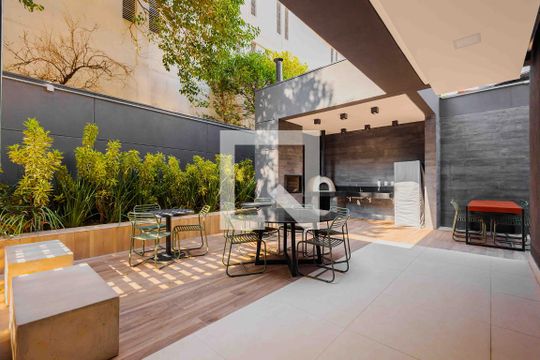 Área Comum - Churrasqueira de kitnet/studio à venda com 1 quarto, 25m² em Cerqueira César, São Paulo
