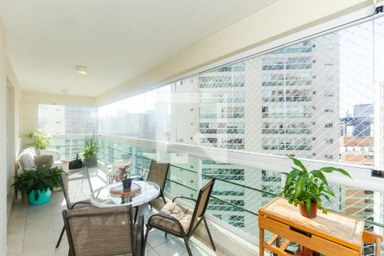 Varanda da Sala de apartamento à venda com 3 quartos, 139m² em Vila Olímpia, São Paulo