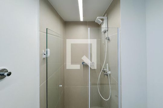 Banheiro da Suíte de apartamento à venda com 1 quarto, 33m² em Vila São José, São Paulo
