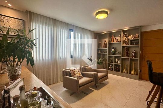 Sala de apartamento à venda com 4 quartos, 130m² em Gutierrez, Belo Horizonte
