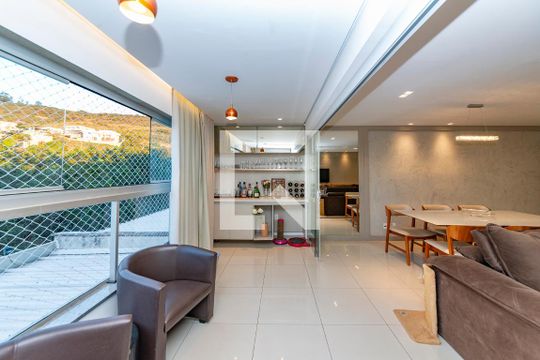 Varanda da Sala de apartamento à venda com 4 quartos, 113m² em Buritis, Belo Horizonte