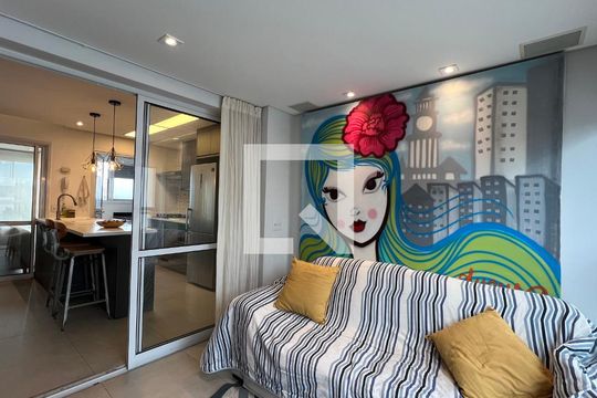 Sala de TV de apartamento para alugar com 2 quartos, 84m² em Pinheiros, São Paulo