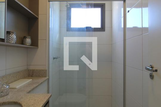 Banheiro da Suíte de apartamento à venda com 1 quarto, 36m² em Indianópolis, São Paulo