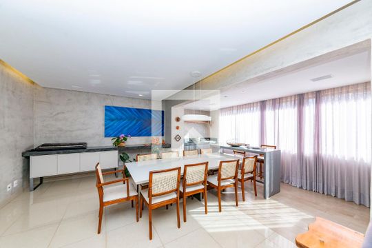 Sala de Jantar de apartamento à venda com 3 quartos, 126m² em Vale do Sereno, Nova Lima