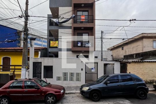 Fachada e Placa de kitnet/studio à venda com 1 quarto, 26m² em Vila Cruz das Almas, São Paulo