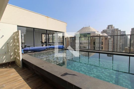 Área Comum - Piscina de kitnet/studio para alugar com 1 quarto, 39m² em Indianópolis, São Paulo
