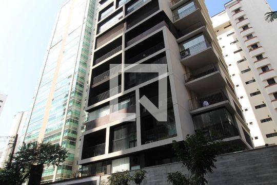 Fachada do Prédio de kitnet/studio para alugar com 1 quarto, 39m² em Indianópolis, São Paulo