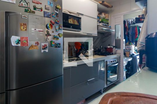 Cozinha de apartamento à venda com 2 quartos, 65m² em Cidade Monções, São Paulo