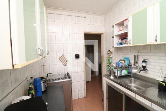 Cozinha de apartamento à venda com 2 quartos, 64m² em Moneró, Rio de Janeiro