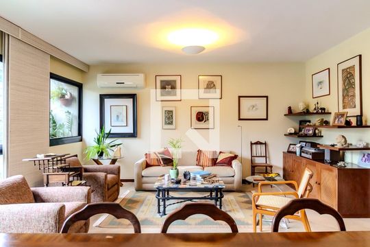 Sala 2 de apartamento para alugar com 4 quartos, 178m² em Gávea, Rio de Janeiro