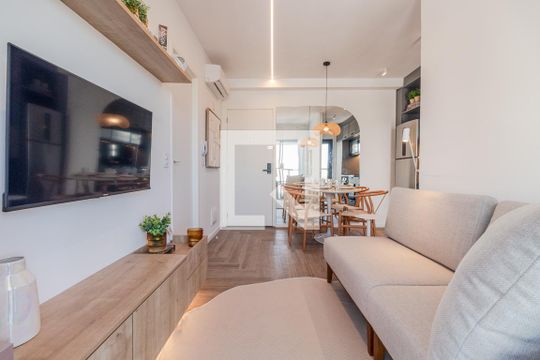Sala de apartamento à venda com 1 quarto, 37m² em Jardins, São Paulo