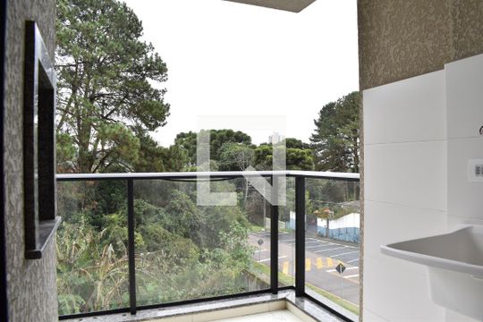 Varanda com Churrasqueira de kitnet/studio para alugar com 1 quarto, 30m² em Centro, São José dos Pinhais