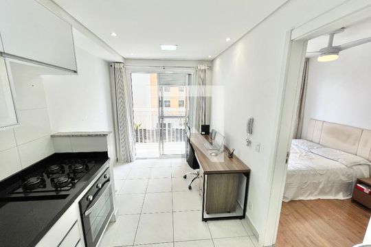Sala/Cozinha de kitnet/studio para alugar com 1 quarto, 32m² em Casa Verde, São Paulo