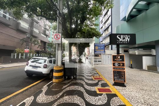 Vista da Rua de kitnet/studio para alugar com 1 quarto, 30m² em Gonzaga, Santos