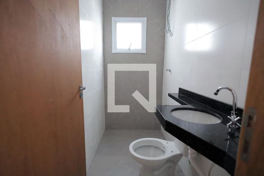 Banheiro da Suíte de apartamento à venda com 2 quartos, 49m² em Vila Eldizia, Santo André