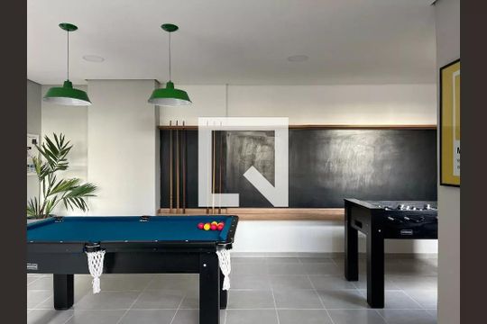Área comum - Sala de Jogos de apartamento para alugar com 2 quartos, 37m² em Barra Funda, São Paulo