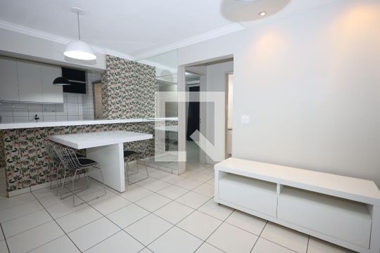 Sala de apartamento para alugar com 2 quartos, 59m² em Residencial Eldorado, Goiânia