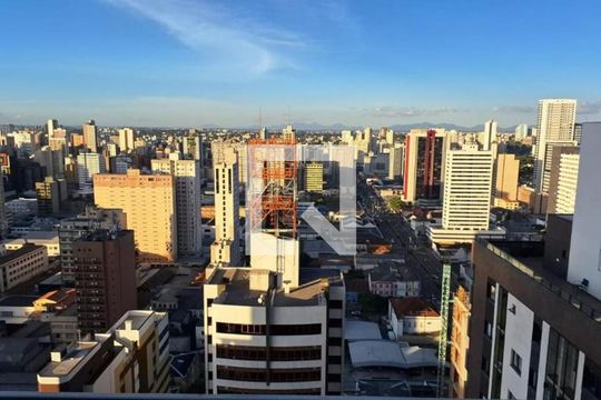 Vista da Sacada de kitnet/studio para alugar com 1 quarto, 33m² em Centro, Curitiba