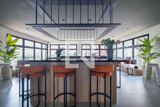 Área comum de kitnet/studio à venda com 1 quarto, 24m² em Pinheiros, São Paulo