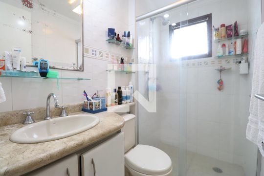 Banheiro da Suíte de apartamento à venda com 3 quartos, 96m² em Santa Cecilia, São Paulo