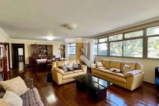 Sala de apartamento para alugar com 4 quartos, 320m² em Lourdes, Belo Horizonte